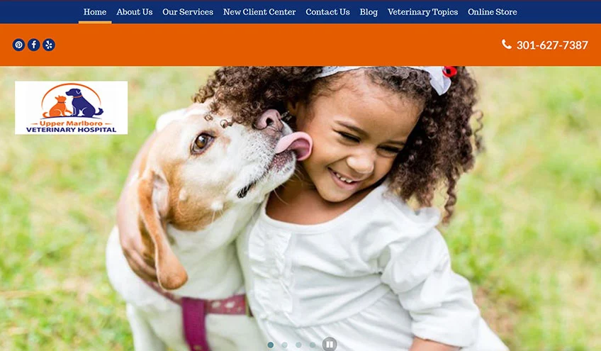 Upper Marlboro Veterinary Hospital website image