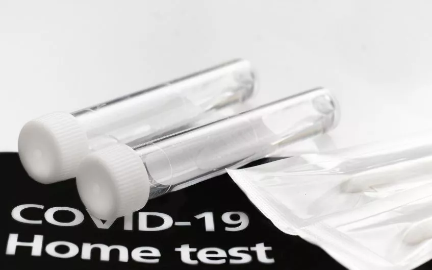 Corona virus home test kit and booklet