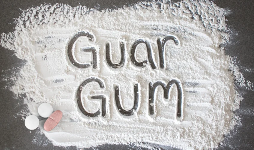guar gum powder on table
